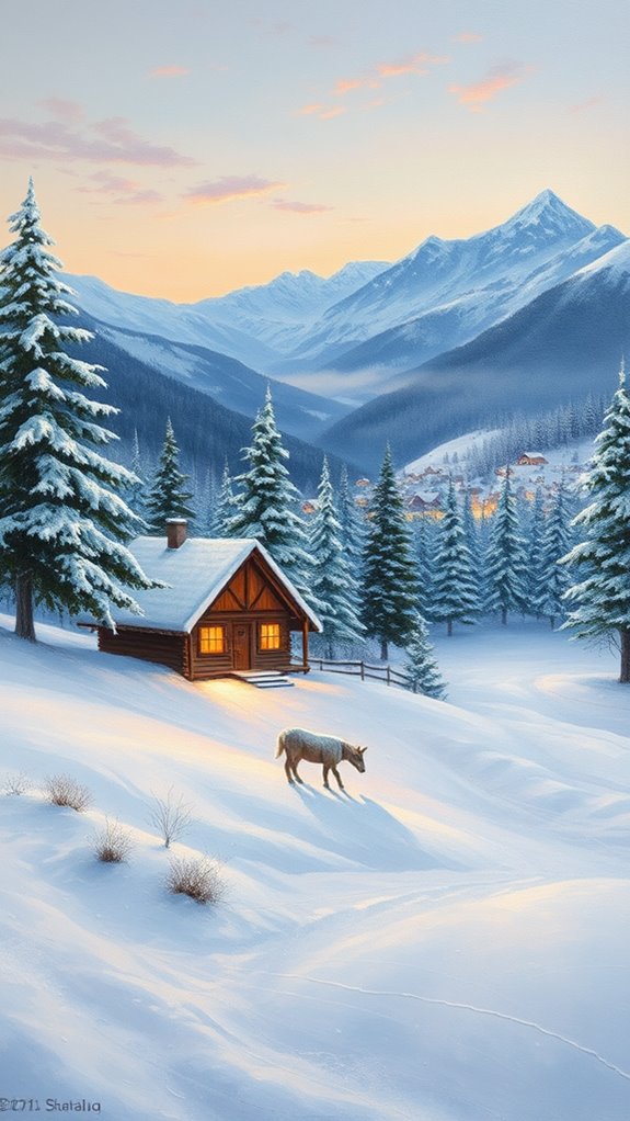 winter landscape oil painting