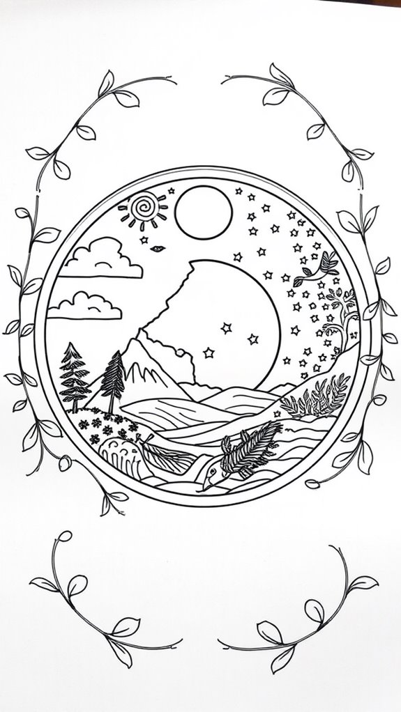 world creation coloring page