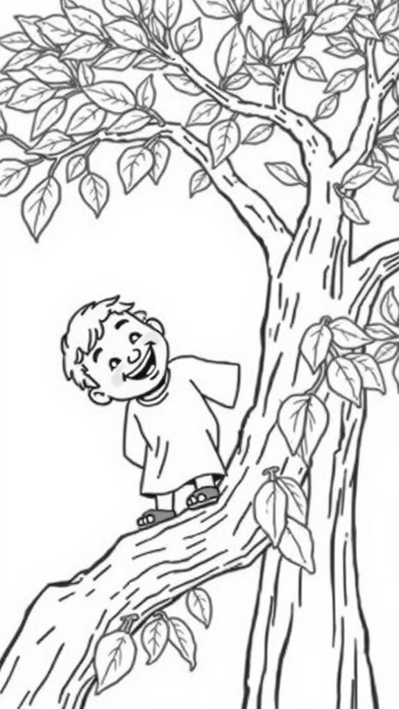 zacchaeus character coloring activity