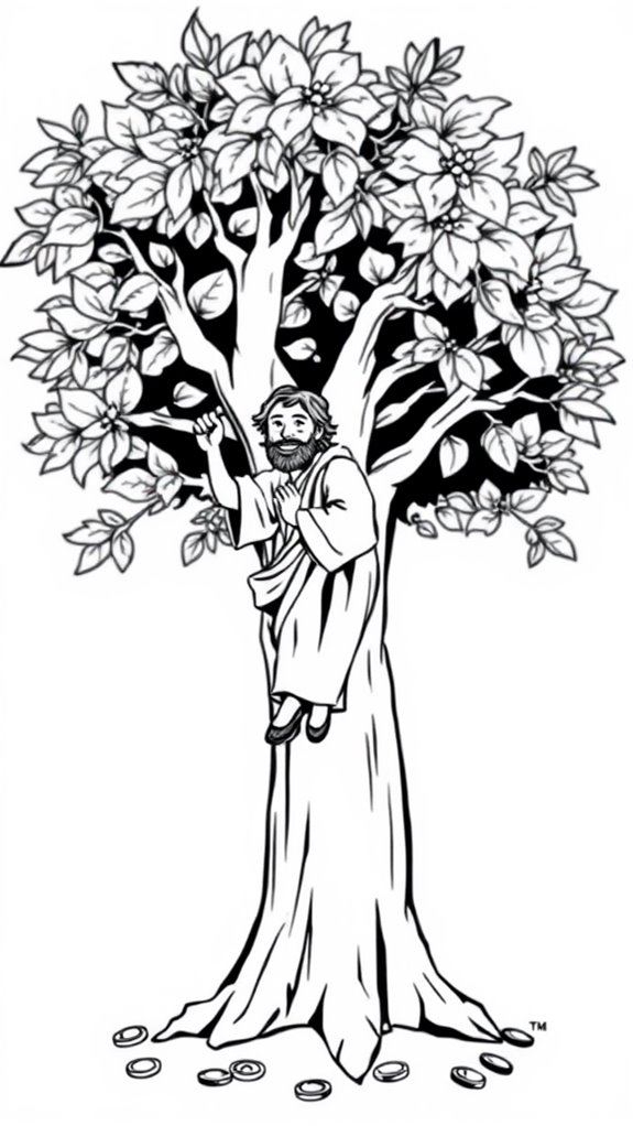 12 Zacchaeus Coloring Pages Printable & Free To Download