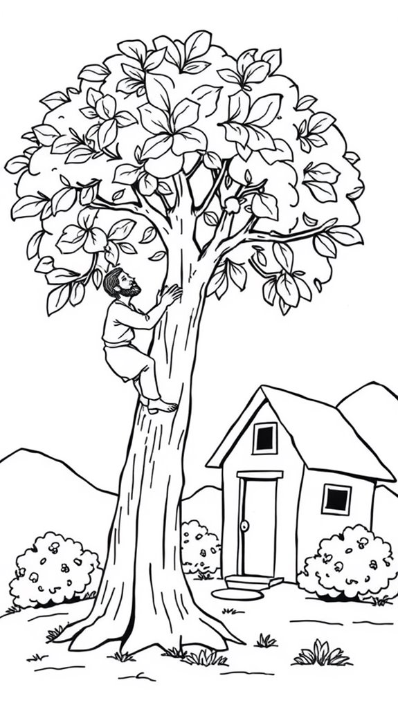 zacchaeus coloring page activity