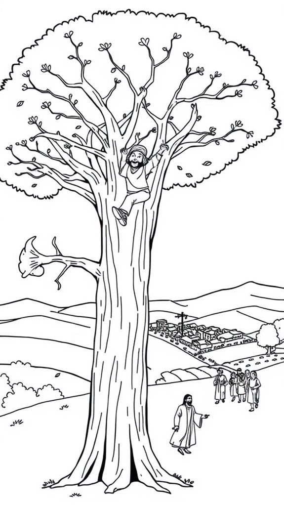 zacchaeus coloring page adventure