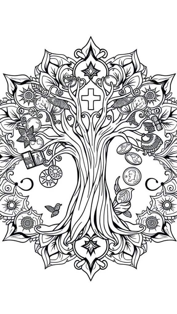zacchaeus coloring page art