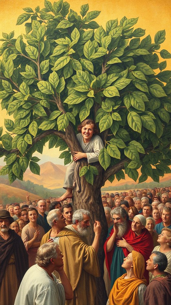 zacchaeus depicted in fresco