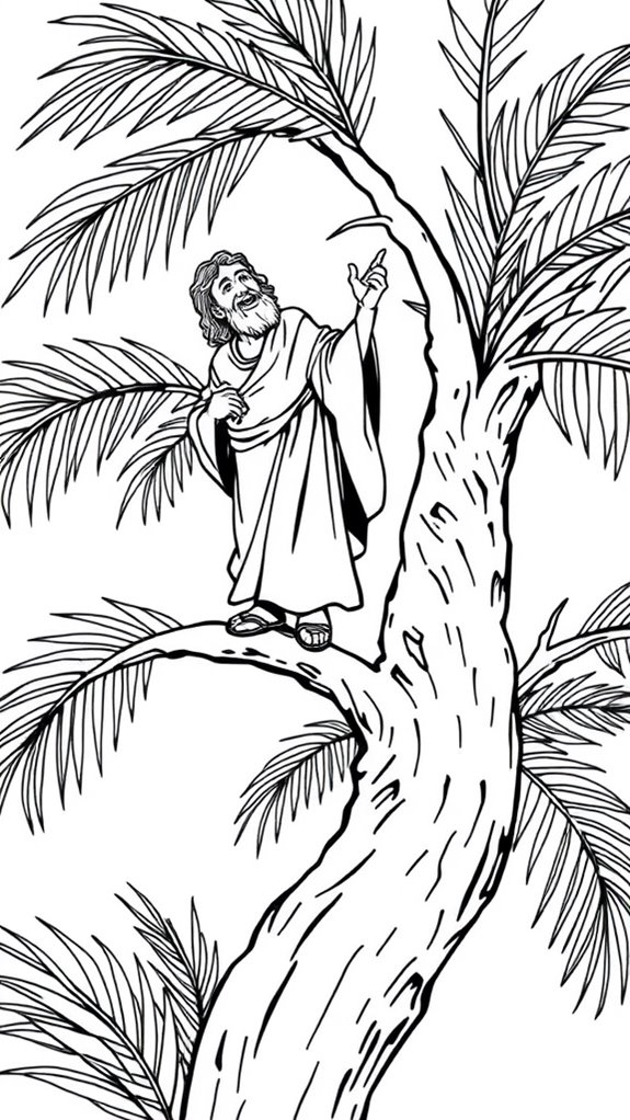 zacchaeus palm leaves art