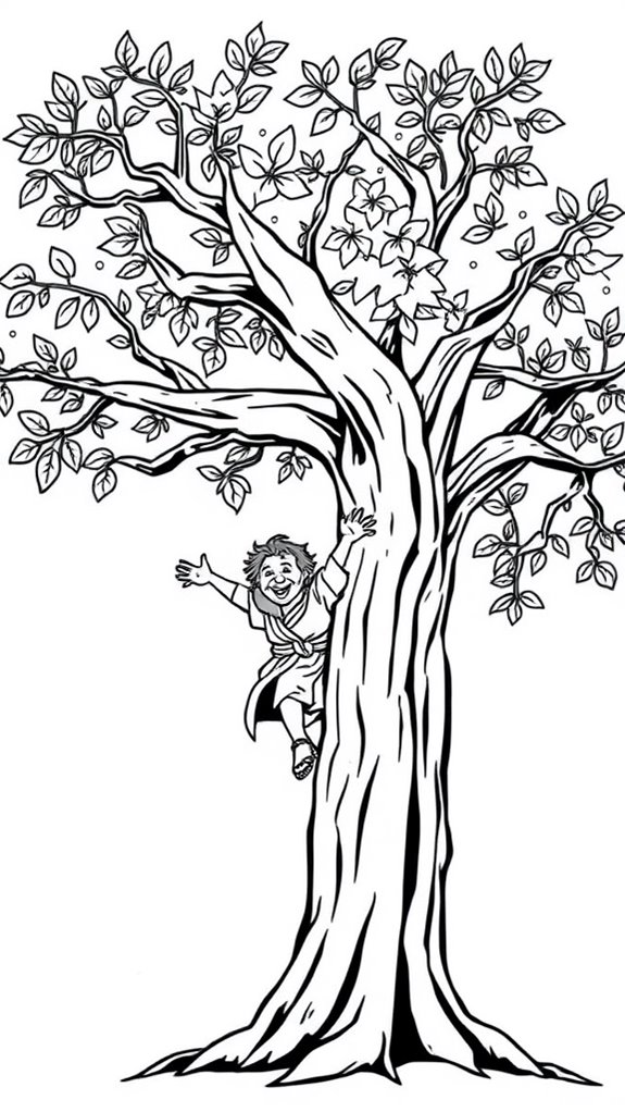 zacchaeus tree coloring activity