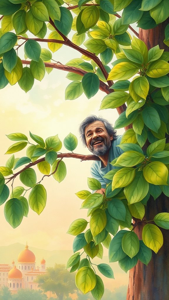zacchaeus watercolor art depiction
