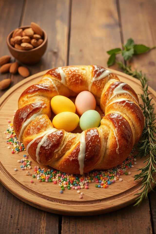 almond and fruit easter bread