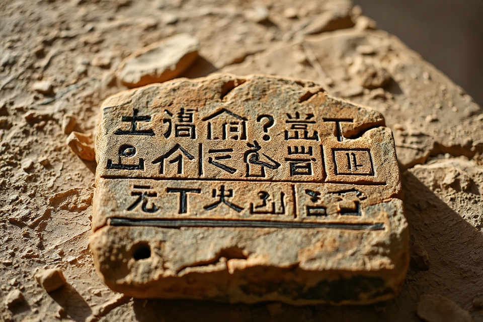 ancient stone tablet hieroglyphics