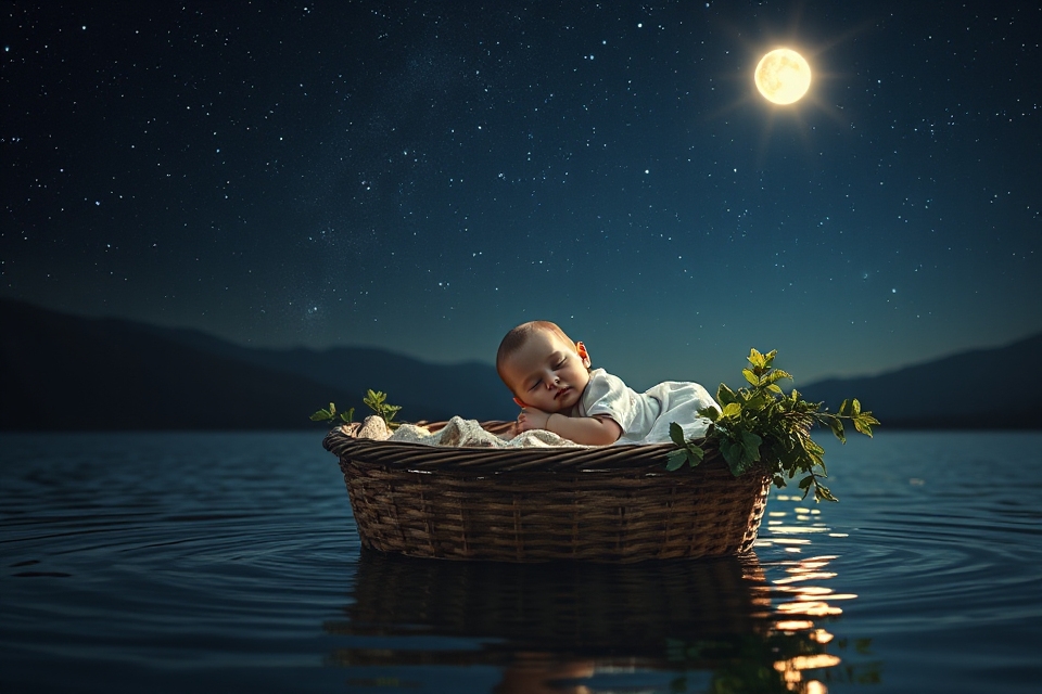 baby moses starry night