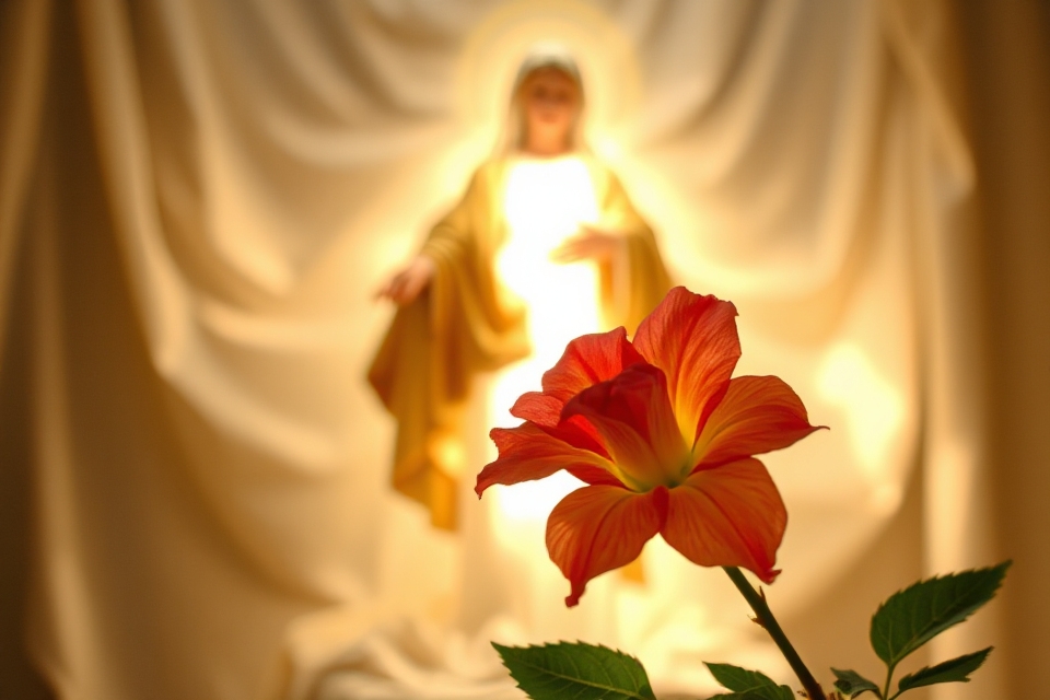 blooming flower symbolizing purity