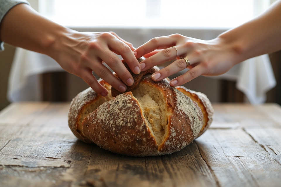 breaking bread communion photo