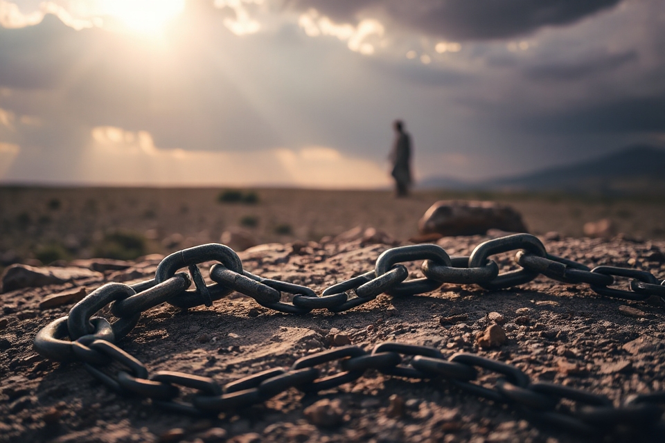 broken chain symbolizes liberation