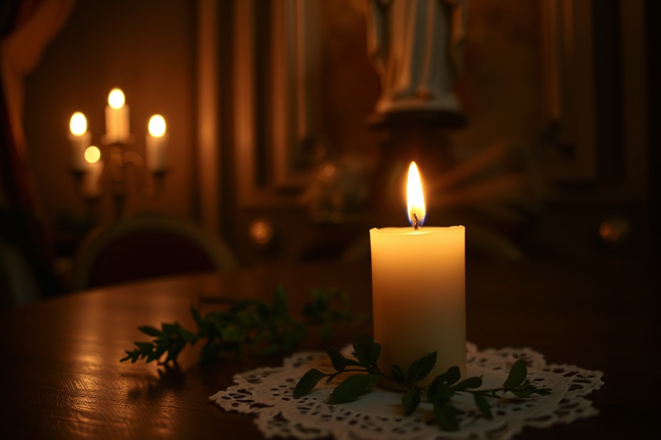 candlelit immaculate conception photo