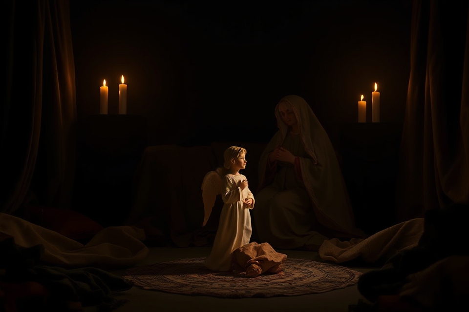 candlelit intimacy in darkness