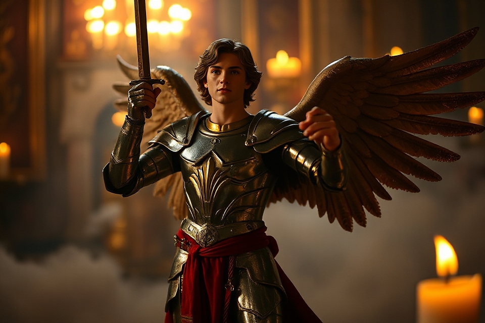 candlelit st michael image