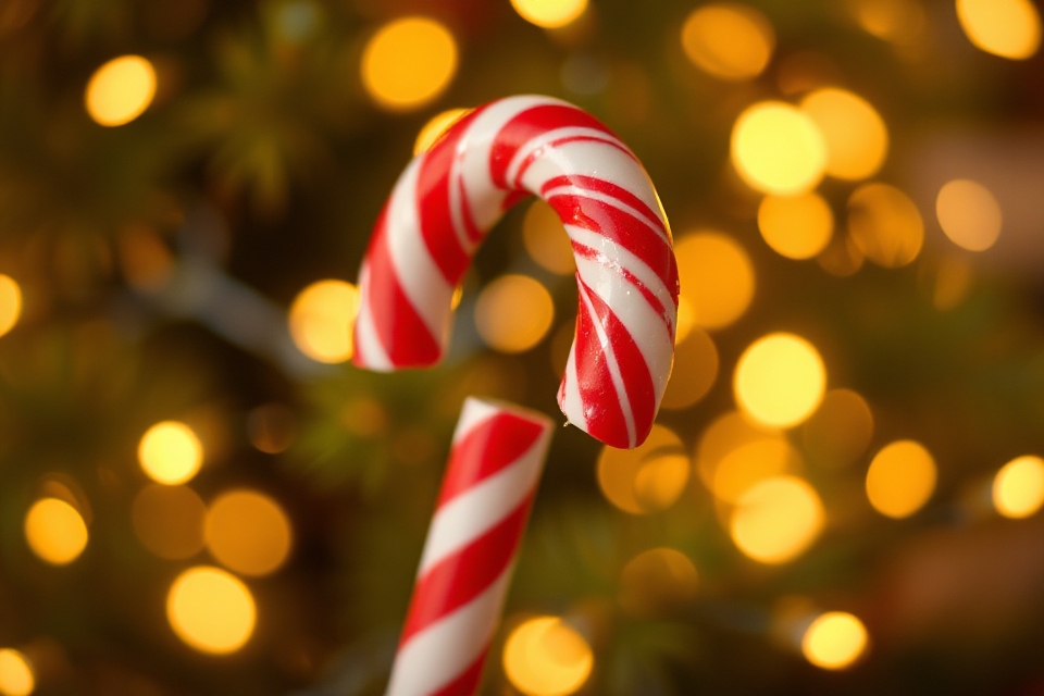 candy cane fairy lights
