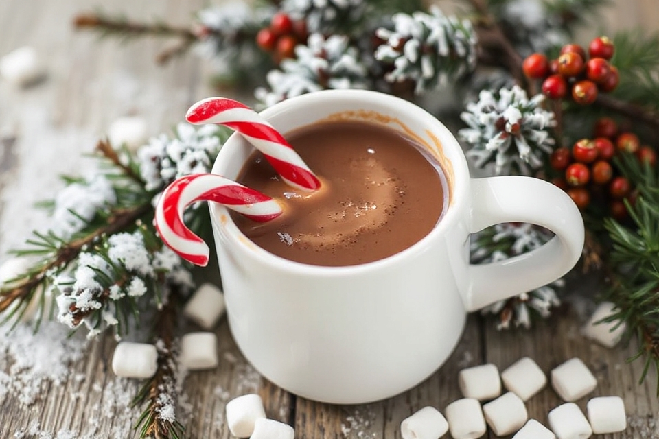 candy cane hot cocoa