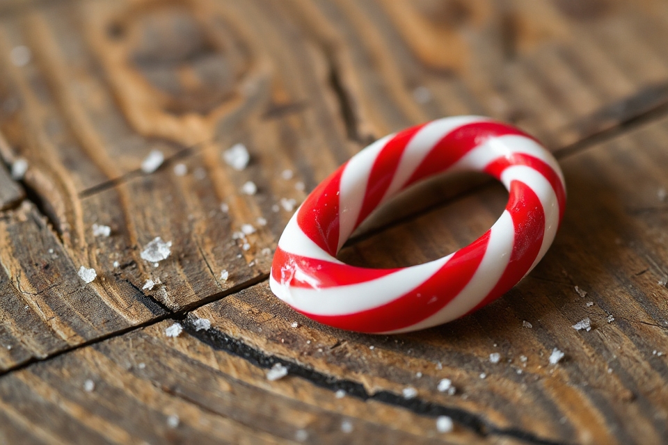 candy cane rustic table
