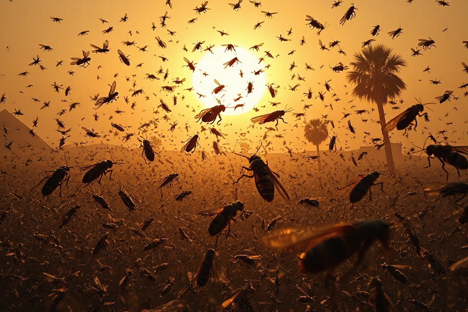 chaotic insect swarm image