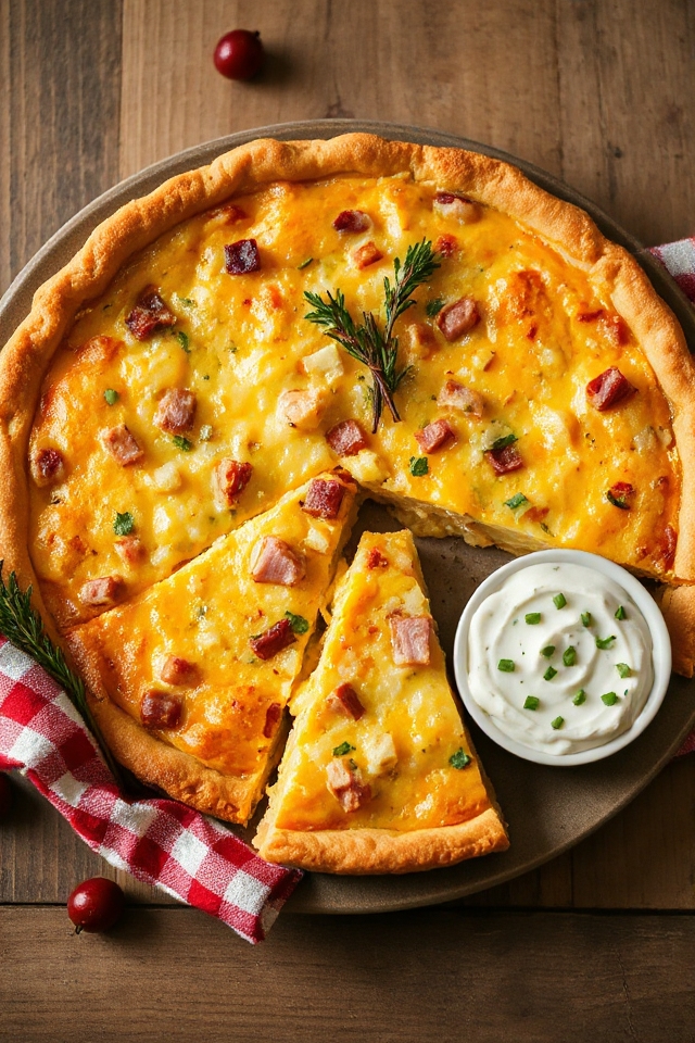 cheesy hash brown quiche