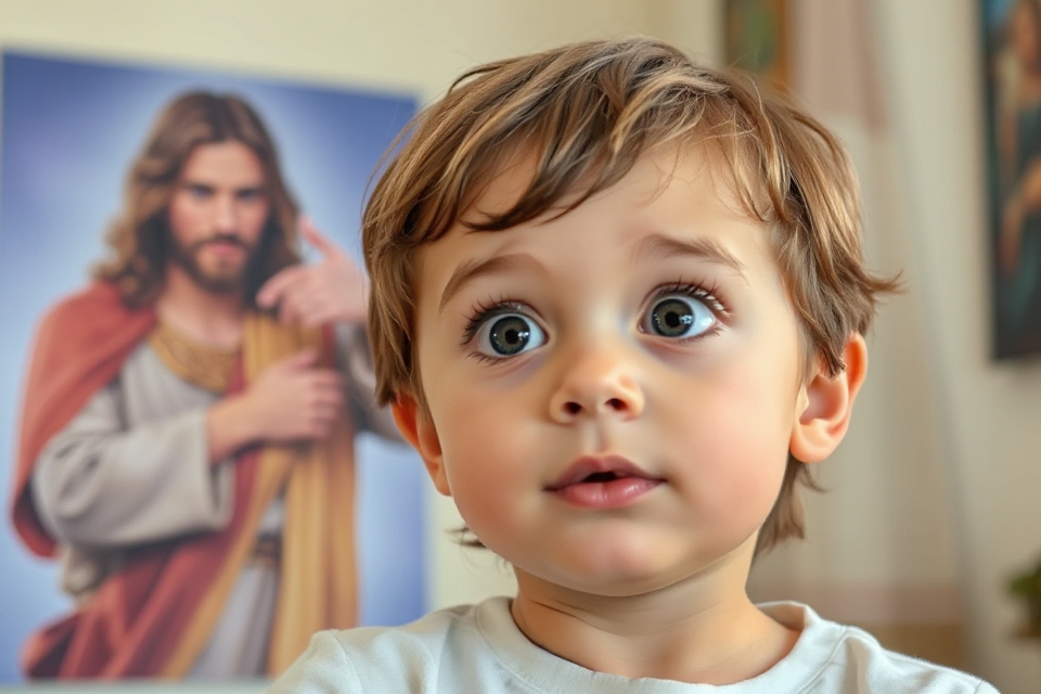child s curious gaze captured