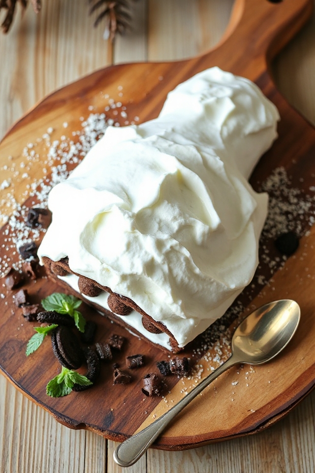 chocolate wafer yule log