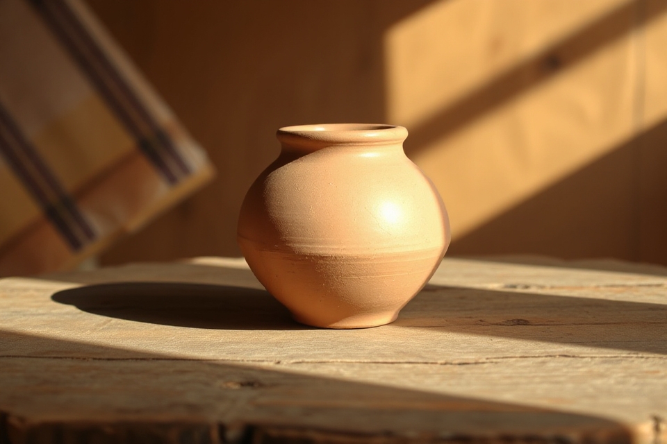 clay pot on table