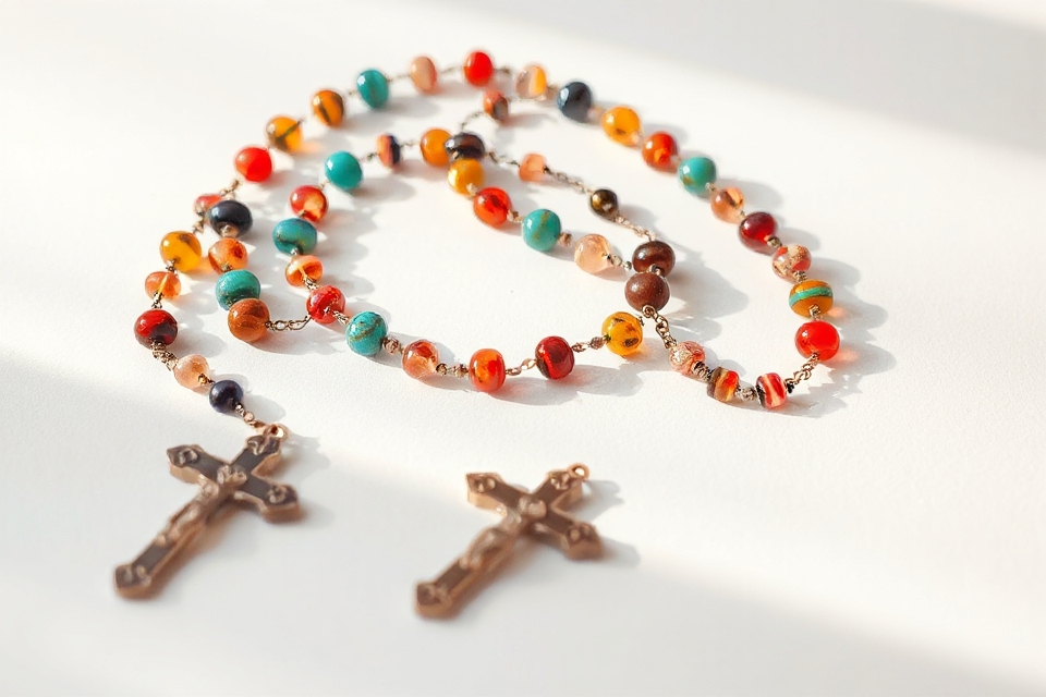 colorful beaded rosary image