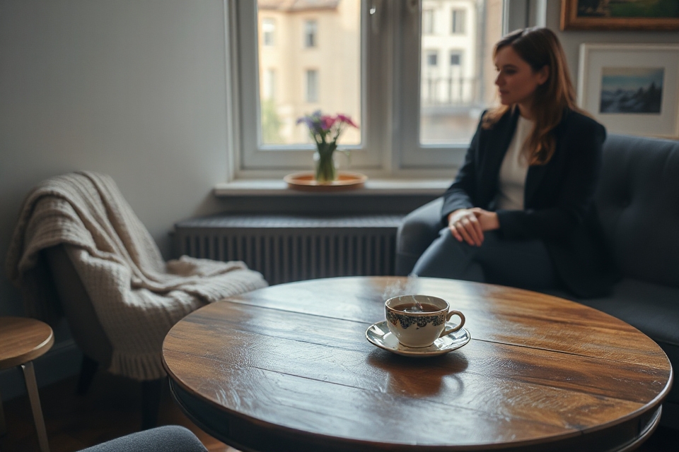 cozy nook tea moment