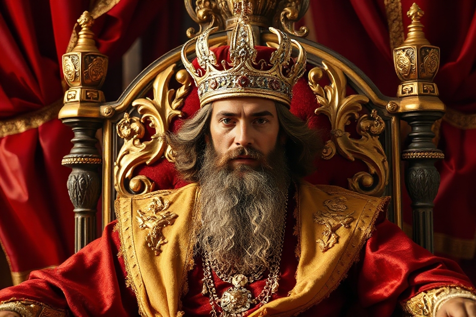 crowned king david portrait