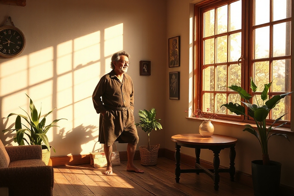 curious zacchaeus by window