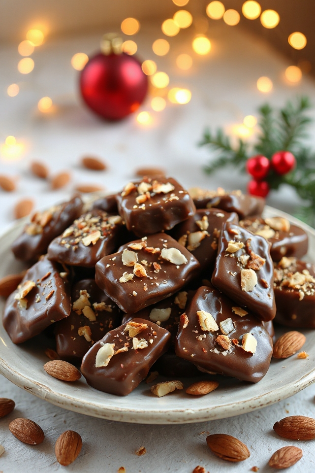 delightful almond flecked candy