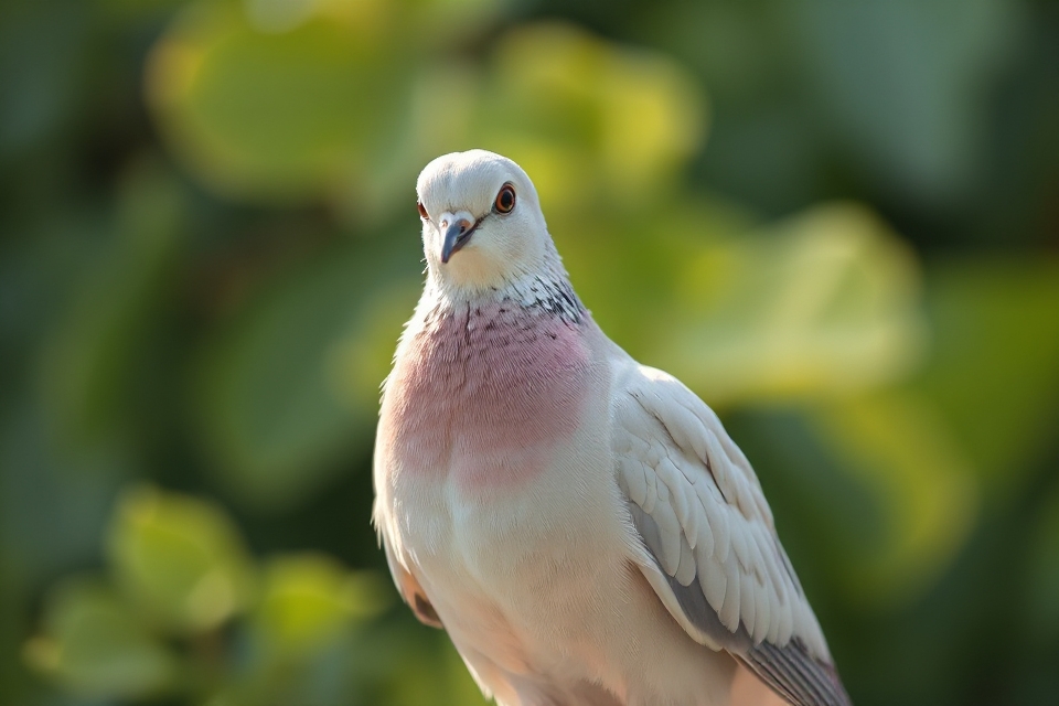 dove close up green background