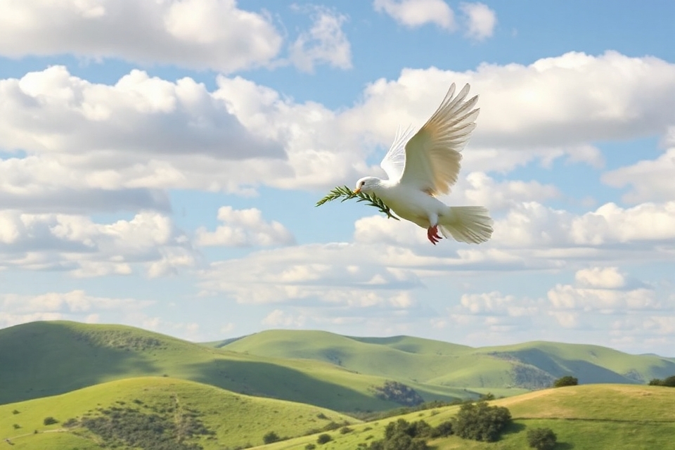 dove with olive branch