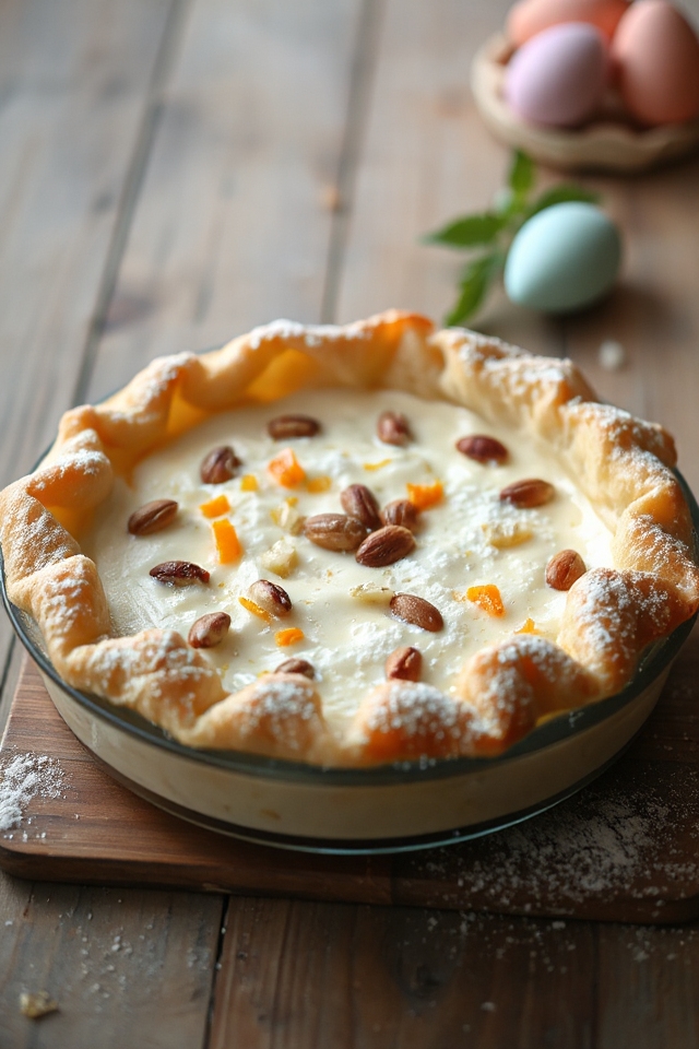 easter pie baking process