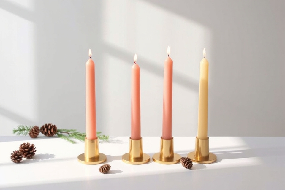 elegant advent candles display