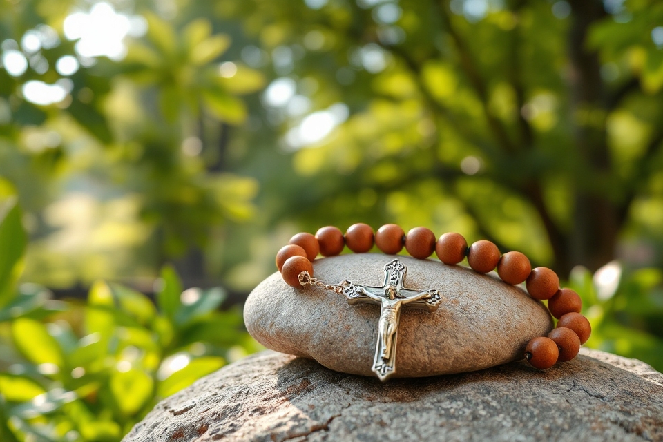 elegant rosary nature backdrop