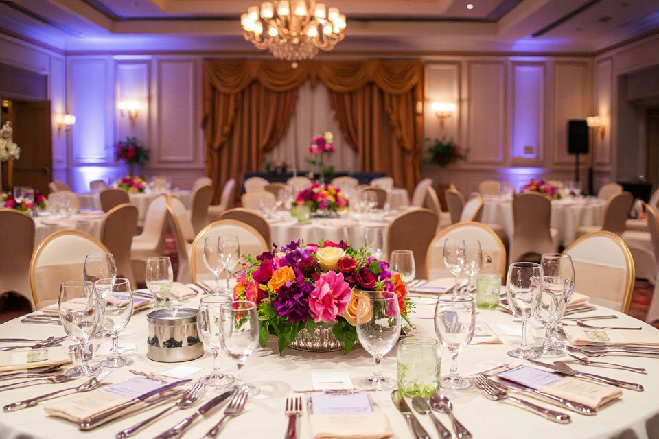elegant wedding feast setting