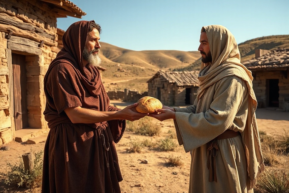 elijah shares bread with widow