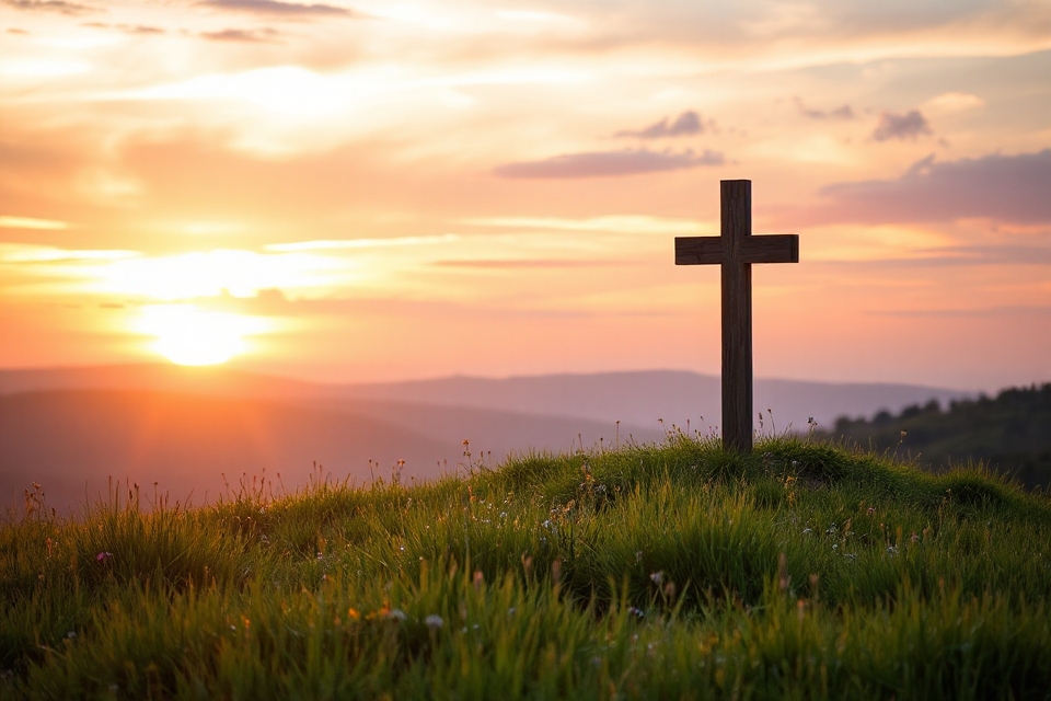 empty cross symbolizing resurrection