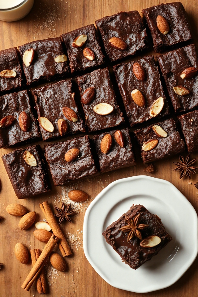 festive almond spiced brownies