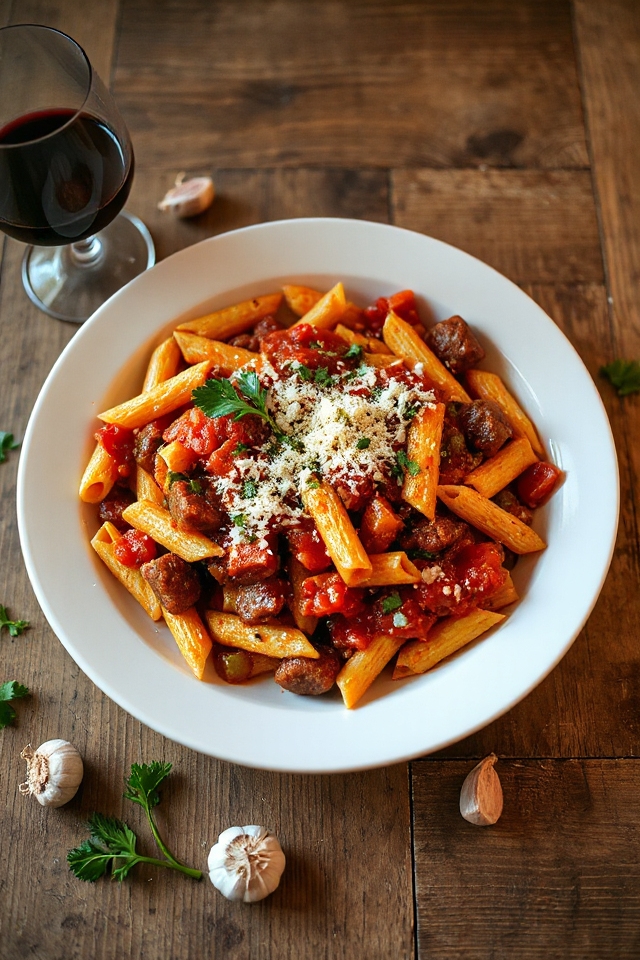 festive pasta with pancetta