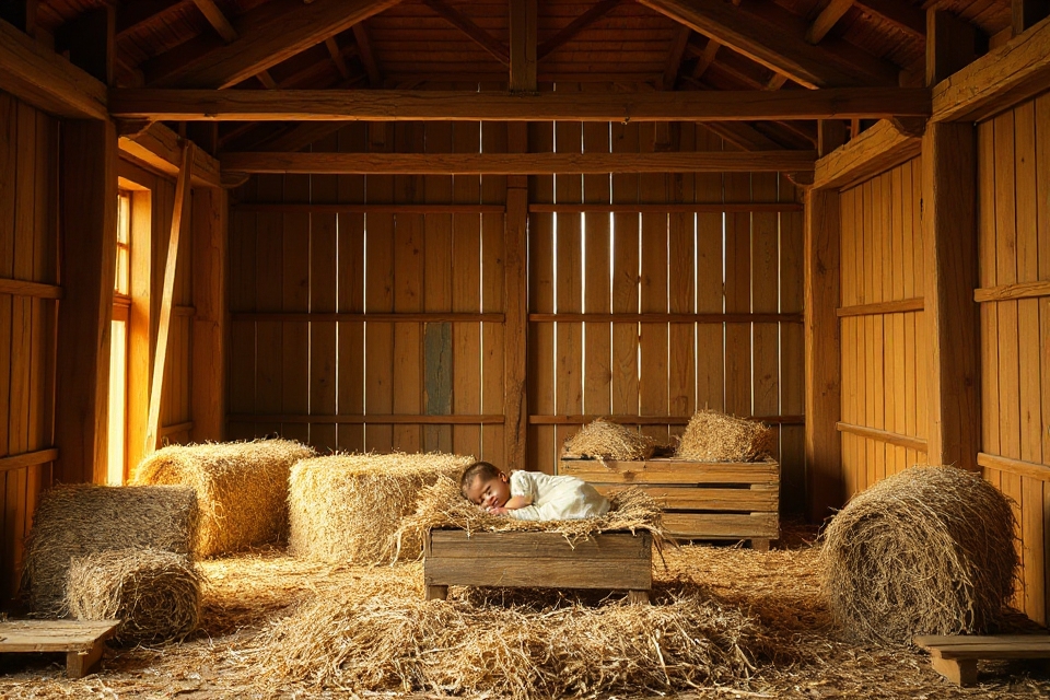 free rustic manger photo