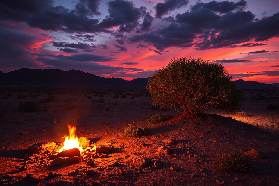 glowing ember from burning bush
