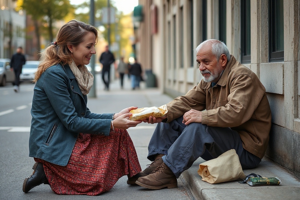 good samaritan shares food