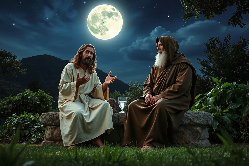jesus and nicodemus sharing water