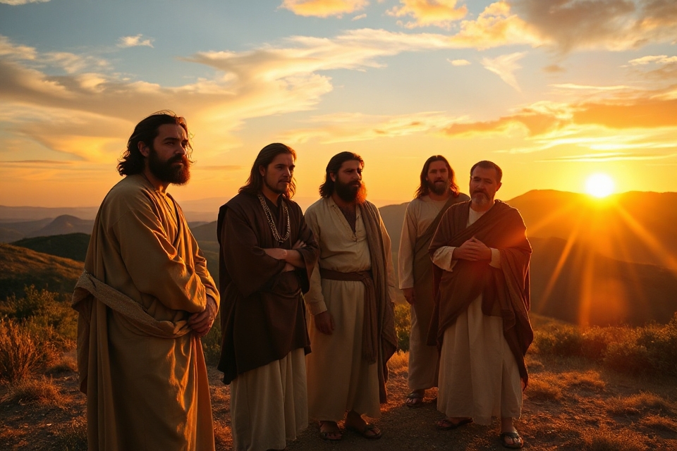 jesus appears at sunrise