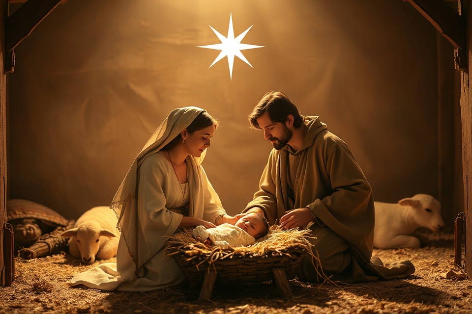 jesus birth star overlay