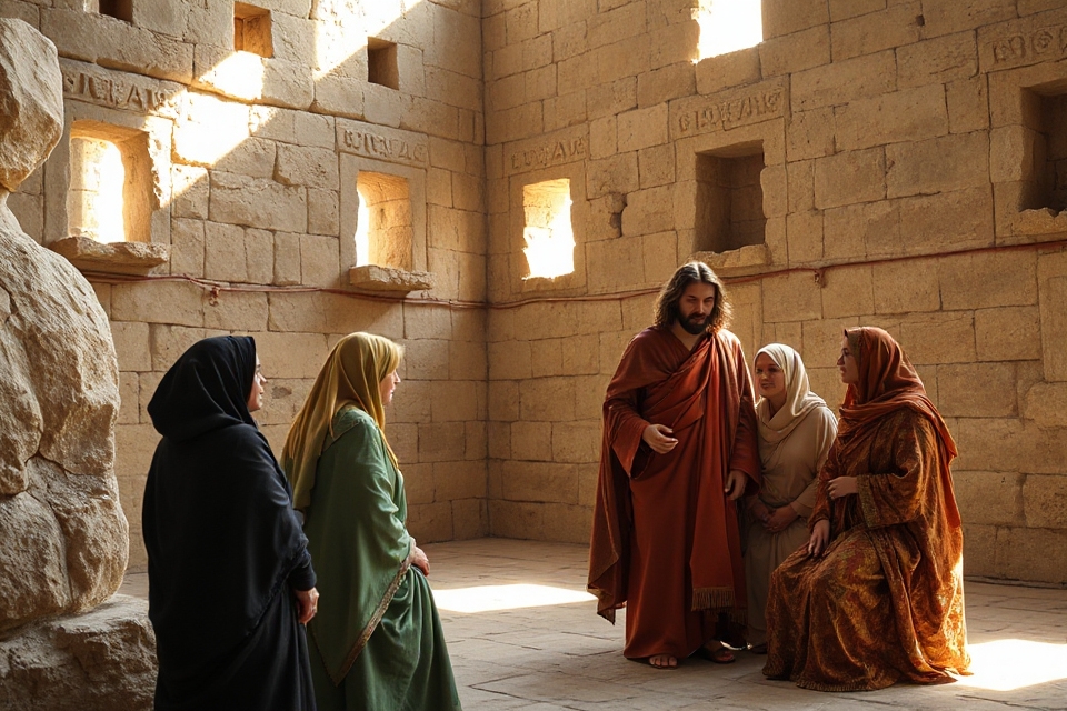 jesus conversing with women